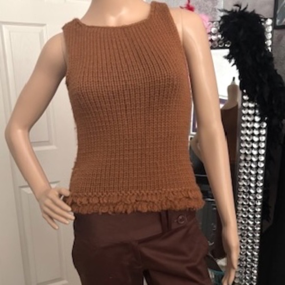 Knit Sleeveless Wool Sweater by BCBG - Picture 1 of 8
